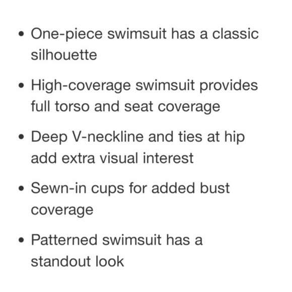 Kona Sol Side Cinch High Coverage One piece swimsuit Navy/ White Stripe Size XL - Picture 4 of 12